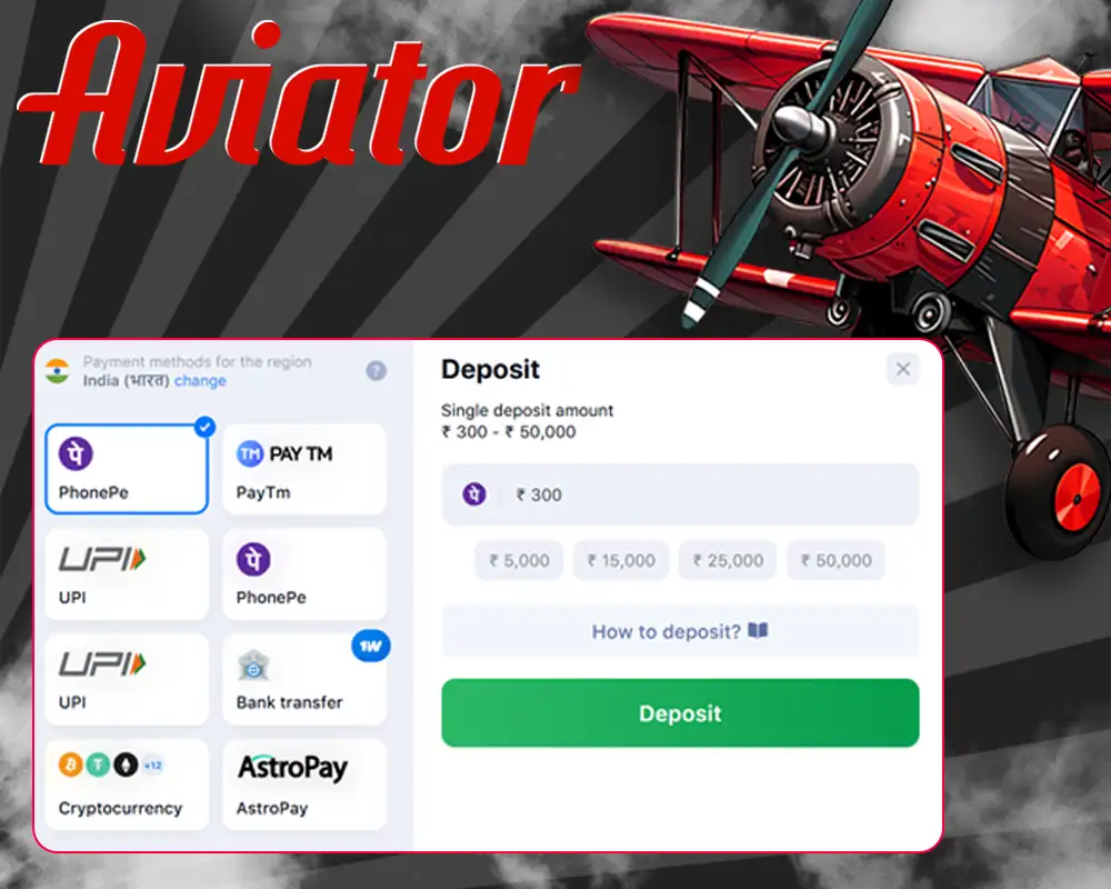 Deposit and withdrawal methods for players from India